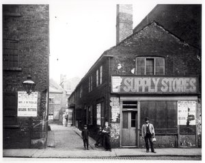 Entrance to Eagle and Child Yard, Hunslet, Leeds, 1896 by English Photographer